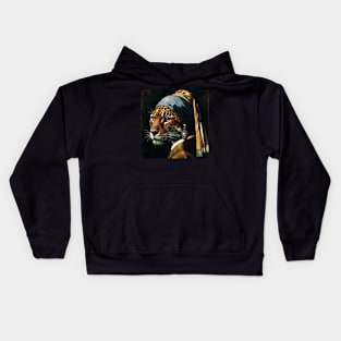 Wildlife Conservation - Pearl Earring Jaguar Meme Kids Hoodie